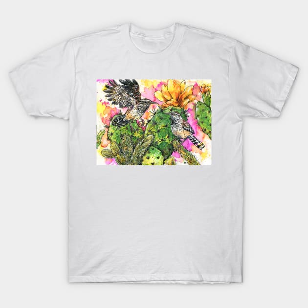 Cactus Wrens T-Shirt by 10000birds